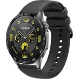 Tagomoon Huawei Watch Gt4 46MM Uyumlu Kordon Yumuşak Dokulu Soft Renk Tokalı Silikon Kayış - Siyah