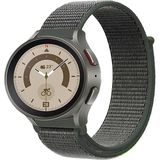 Tagomoon Samsung Galaxy Watch 4 5 5pro 6 7 FE 40mm ve 44mm ile Uyumlu Kordon Kumaş Desenli Cırt Cırtlı Spor Kayış - Haki