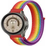 Tagomoon Samsung Galaxy Watch 4 5 5pro 6 7 FE 40mm ve 44mm ile Uyumlu Kordon Kumaş Desenli Cırt Cırtlı Spor Kayış - Renkli