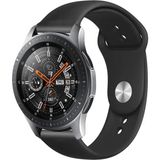Tagomoon Samsung Galaxy Watch 46MM Akıllı Saat Uyumlu Yumuşak Dokulu Silikon Kordon Kayış - Siyah