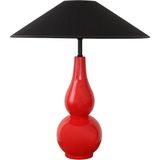 Tags Design Didi Lamp Kırmızı Siyah Ahşap Abajur - Standart