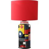 Tags Design Velde Lamp El Yapımı Seramik Abajur - Kırmızı - Standart