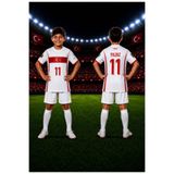 tahaspor KENAN YILDIZ TÜRKİYE MİLLİ TAKIM ÇOCUK FUTBOL FORMASI BEYAZ 3 PARÇA ( FORMA ŞORT ÇORAP)