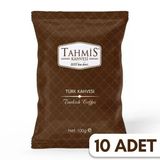 Tahmis 10'Lu Türk Kahvesi Orta Kavrulmuş 100 Gram Paket Seti