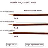 Tahrir Fırça Seti 1-2-3 Numara, Kurt Kılı, Çini, Seramik, Tezhip, Minyatür,boyama-3 Adet