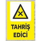 Tahriş Edici - Uyarı Tabela Levhası 24X34 cm Polikarbon - 1 Adet - 24 x 34 cm