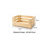 Tahta Dizayn Ahşap Güvercin Yuvası Folluğu | Doğal Çam Ağacı | Güvercin Kasası & Sepeti | 30x20x15 cm