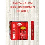 Tahta Kalem Kartuşu 36 Adet 001 Kırmızı Kırmızı