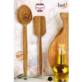 Tahta Kaşık Yemek Kaşığı Ahşap Kaşık Spatula 2'li Set Zeytin Ağacı Mutfak Gereçleri Yemek Takımı
