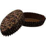 Tahtakale Toptancı Cupcake Kalıbı Pet Kapsül Oval Harf Desenli Kek Kalıbı (100 Adet)