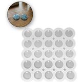 Tahtakale Toptancı Daire Yuvarlak Delikli Epoksi Silikon Kalıp 2 cm 25 'li Kolye Anahtarlık Küpe - Standart - 2 cm 25 Li