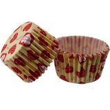 Tahtakale Toptancı Kek Kalıbı Pet Kapsül 52X45 mm Kağıt Cupcake Kağıdı (100 Adet) Sarıya Kırmızı Kalpli Yazılı
