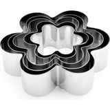 Tahtakale Toptancı Kek Kurabiye ve Pasta Kalıbı Metal 5 Li Set Papatya