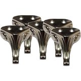 Tahtakale Toptancı Metal Aysak Epoksi Tepsi Tesbih Kutusu ve Aksesuar Ürünleri Için Mini Ayak 10 Lü 2,5 cm Gümüş - GUMUS - Standart