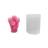 Tahtakale Toptancı Silikon 3D 6 Güllü Çiçek Buketi Mum Kalıbı