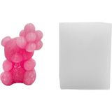 Tahtakale Toptancı Silikon 3D Balonlu Sevimli Ayıcık Mum Kalıbı - Standart