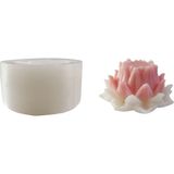Tahtakale Toptancı Silikon 3D Dekoratif Kalıp Nilüfer Çiçeği Tealight Mumluk Altlığı Mum, Taş Tozu ve Beton Kalıbı - Standart