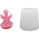 Tahtakale Toptancı Silikon 3D Dik Çizgili Küçük Kanatlı Minimalist Melek Mum Kalıbı - Standart