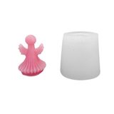Tahtakale Toptancı Silikon 3D Dik Çizgili Küçük Kanatlı Minimalist Melek Mum Kalıbı