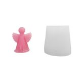 Tahtakale Toptancı Silikon 3D Dik Çizgili Minimalist Melek Mum Kalıbı