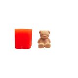 Tahtakale Toptancı Silikon 3D Kalıp Oturan Sevimli Ayıcık Model Mum ve Taş Tozu Kalıbı 6.5X5.3 CM