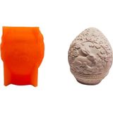 Tahtakale Toptancı Silikon 3D Kalıp Sarmaşık Desenli Tavşan Figür Yumurta Model Mum ve Taş Tozu Kalıbı 8.5 cm - Standart