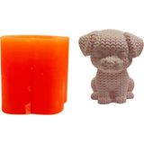 Tahtakale Toptancı Silikon 3D Kalıp Sevimli Köpek Modeli Mum ve Taş Tozu Kalıbı 10 cm - Standart