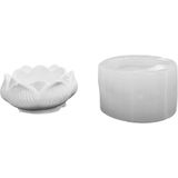 Tahtakale Toptancı Silikon 3D Lotus Çiçeği Model Taş Tozu Mumluk Kalıbı - Standart