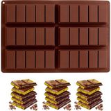 Tahtakale Toptancı Silikon Kalıp Dubai Çikolata Bar ve Kek Çizgili Tablet Dubai Çikolatası Kalıbı 6'lı - Standart - Renkli