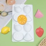 Tahtakale Toptancı Silikon Meyve Şekilleri Çikolata ve Jelibon Kalıbı Çilek Karpuz Limon Şekilli Kalıp 8 Li - 26 x 26 x 7 cm