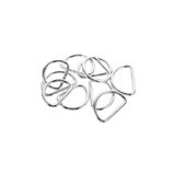 Tahtakale Toptancıları Anahtarlık Montaj Halkası D Çanta Bağlantı Halkası 14x10 MM (100 Adet) Gümüş