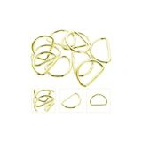 Tahtakale Toptancıları Anahtarlık Montaj Halkası D Çanta Bağlantı Halkası 14x10 MM (1000 Adet) Gold