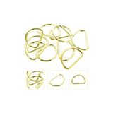 Tahtakale Toptancıları Anahtarlık Montaj Halkası D Çanta Bağlantı Halkası 24x16 MM (1000 Adet) Gold