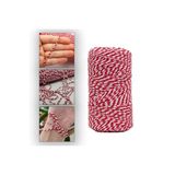 Tahtakale Toptancıları Bileklik İp Beyaz Kırmızı Şans Bilekliği İpi 2 MM (200 GR)