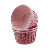 Tahtakale Toptancıları Cupcake Kalıbı Büyük Boy 62 * 40 Mm (50 Adet) Puantiyeli Pembe