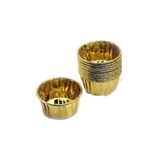 Tahtakale Toptancıları Cupcake Kalıbı Büyük Boy 62 * 40 Sufle-muffin Kek Kalıbı (50 Adet) Altın