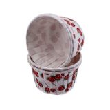 Tahtakale Toptancıları Cupcake Kalıbı Büyük Boy 62 * 40mm Desenli (50 Adet) Çilek Desenli