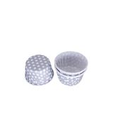 Tahtakale Toptancıları Cupcake Kalıbı Küçük Boy 44x35 mm (50 Adet) Puantiyeli Gümüş