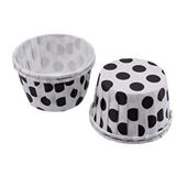 Tahtakale Toptancıları Cupcake Kalıbı Orta Boy 50 * 39 Mm (100 Adet) Puantiyeli Beyaz