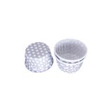 Tahtakale Toptancıları Cupcake Kalıbı Orta Boy 50 * 39 Mm (100 Adet) Puantiyeli Gümüş