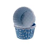 Tahtakale Toptancıları Cupcake Kalıbı Orta Boy 50 * 39 Mm (100 Adet) Puantiyeli Mavi
