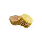 Tahtakale Toptancıları Cupcake Kalıbı Pet Kapsül Dalgalı Fiyonklu Sarı Kek Kalıbı 65X38 MM (100 Adet)