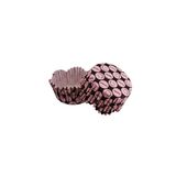 Tahtakale Toptancıları Cupcake Kalıbı Pet Kapsül Dalgalı Pembe Emoji Kek Kalıbı 65X38 MM (100 Adet)