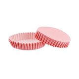 Tahtakale Toptancıları Cupcake Kalıbı Pet Kapsül Oval Model Düz Renk (100 Adet) F11 Pembe