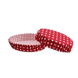 Tahtakale Toptancıları Cupcake Kalıbı Pet Kapsül Oval Model Kek Kalıbı (100 Adet) F11 Puantiyeli Kırmızı