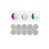 Tahtakale Toptancıları Epoksi Silikon Kalıp Dalgalı Kenar Magnet Kalıbı 6.8 CM 10 Lu
