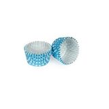 tahtakale toptancıları Kek Kalıbı Pet Kapsül 52*45 Mm Kağıt Cupcake Kağıdı (100 Adet) Puantiyeli Mavi