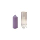 Tahtakale Toptancıları Poli Karbon Sert Plastik Mum Kalıbı Dik İnce Çizgili 14.7X5.4 CM
