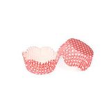 Tahtakale Toptancıları Puantiyeli Pembe Kek Kalıbı Pet Kapsül 65 * 38 Mm Kağıt Cupcake Kağıdı 100 Adet