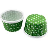 Tahtakale Toptancısı Cupcake Kalıbı Büyük Boy 62*40 mm (50 Adet) Puantiyeli Yeşil